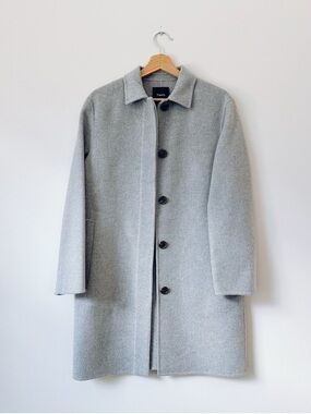 Theory Grey Wool Cashmere Coat